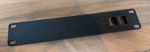 1u 10" network rack panel with 2 x keystone CAT6 connectors