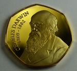 Superb CHARLES DARWIN 24ct Gold Commemorative. Albums/Collectors. Evolution