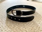 Men's LEVIS Vintage Black Leather/Silver Buckle Belt Genuine Leather
