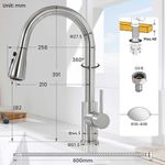 Modern Kitchen Sink Tap Pull‑Out Spray Head Single Handle Swivel Spout Mixer Tap