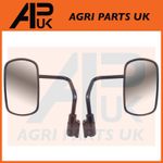Universal PAIR Cab Mirror arms & Heads 10" x 6" Tractor Mini Digger Dumper Truck