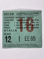 Blondie Ticket Stub Original Hammersmith Odeon London Tuesday 22nd January 1980