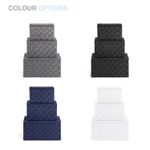 Multipurpose Set of 3 Woven Storage Hamper Basket With Lid IN 4 Colours