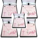 Sterling Silver Cross Necklaces. Christening Gifts for Girls in Gift Boxes