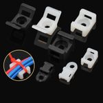 Cable Zip Tie Base Clips, Screw Mount Saddle Cradle Fixing Clips Holders