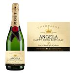 PERSONALISED CHAMPAGNE MOET GOLD BOTTLE STICKER LABEL HAPPY BIRTHDAY NAME AGE