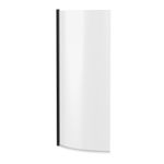 Black P Shape Curved Bath Shower Screen 6mm Glass Hinged Synergy Vodas