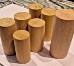 Wooden display stands plinths, sculpture, needle felting, ceramics, glass, craft