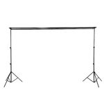 8x10 ft  Black Triple Crossbar Adjustable Photo Backdrop Stand Party Supplies