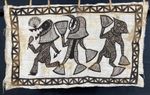 Vintage African Kuba Raffia Textile Congo Tribal Cloth Wall Art 123x75 cm