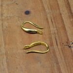 Design 18K Gold Filled Jewelry Findings Smooth Pinch Bail Earring Hook Earwire