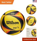 AVP OPTX Official Beach Volleyball - 26" Yellow/Black, Signature Performance