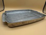 Vintage Foley “Roast-R-Broil” aluminum roasting pan w/ Adjustable Wire Rack