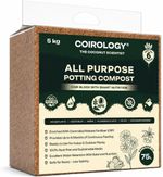 COIROLOGY All Purpose Coco Coir Compost Block 5KG Peat Free Potting Soil 75L