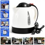 12V 0.8L ELECTRIC KETTLE PORTABLE TRAVEL KITCHEN CORDED CAR VAN CAMPING CARAVAN
