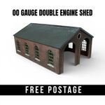 OO Gauge Engine Shed 2 Road Loco Shed - 1:76 Model Railway Building - Steam Era