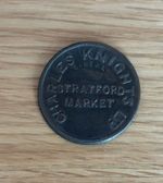 STRATFORD MARKET CHARLES KNIGHTS 3 S  THREE  SHILLINGS TOKEN 