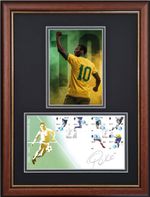 Pele, Brazilian Footballing Legend, Hand Signed Framed FDC Presentation & COA