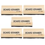 Multi Color Wooden Blackboard Eraser 5Pcs Dry Eraser for Office and School