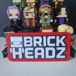 Lego Brickheadz Logo Display Sign - Multi Coloured - For Your Lego Collection