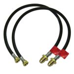 2 x LPG HOSES POL x W20 35 INCH PIGTAIL GAS PIPE 35" LP PROPANE BOTTLE CONNECTOR