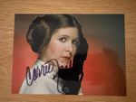 Carrie Fisher Signed Princess Leia 7x5 Photo Star Wars Autograph PROOF PHOTO