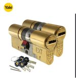 Yale Platinum 3 STAR Euro lock-YS3-5540BPA 55/40mm Keyed Alike Pair (6 keys)