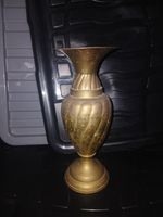 Large Vintage Brass Vase Very Decorative Pretty Design