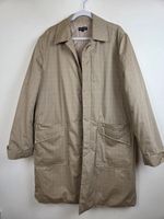 Vintage 90s Hope Glory Heavy Cotton Car Coat Plaid Mac Men's XL NWOT Shop Soil 