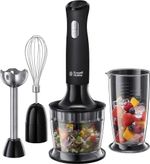 Russell Hobbs 3-in-1 Hand Blender with Whisk & Chopper - Matte Black