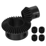 2Pcs, Tapered Bevel Gear Set 1 Mod 1:2 (20T/40T) Bevel Gears(10/20mm Shaft Hole)