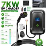 32A 7KW EV Charger Type 2 Electric Car Charging Station 5M Cable EV Charger UK