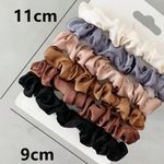 6 Pcs Satin Silk Scrunchies Elastic Hair Bands Scrunchy Bobbles Hair Ropes Rings