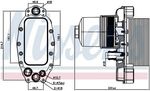 Nissens Engine Oil Cooler for Jaguar XF S 3.0 Litre March 2009 to April 2016