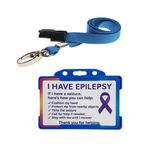 I have Epilepsy Hidden Disability Awareness ID Card Lanyard Rear Contact Details