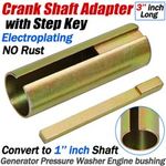 Crank Shaft Adapter Taper to 1" to Generator Pressure Washer Engine Bushing &Key