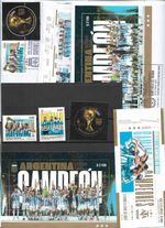 ARGENTINA 2023 FOOTBALL SOCCER CHAMPION WORLD CUP QATAR COMBO SEE 6 SCANS #75314