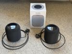 Pair of Apple HomePod 1st Generation A1639 Space Grey Smart Speaker Siri WiFi