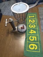 Chuck A Luck  Chuck A Luk Vintage Casino Game With Dice And Green Felt Board