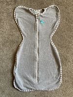 Love To Dream Swaddle Up Small 1.0 Tog Grey 3.2–6kg, 7-13lbs, Baby Sleep Bag Zip