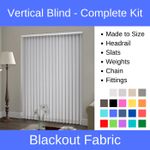 VERTICAL BLINDS - BLACKOUT FABRIC -  MADE TO MEASURE  -  COMPLETE KIT  -  (89mm)