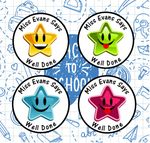 140 x Personalised Superstar 25mm Reward Stickers for School Teachers parents