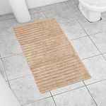 Linens Limited Spa Deep Pile Ribbed Bath Mat, Beige