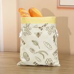 Beeswax Bread Bags Reusable Large Natural Linen Cotton Food Storage Bag PN