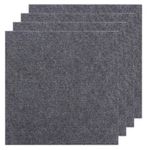 CYEER Carpet Tiles Set of 30, 30 x 30cm Anti-Slip Grey Self 