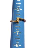 Vintage Avon Ring Size 6 Goldtone Clear Rhinestone