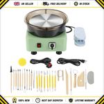 Electric Pottery Wheel Machine 110V-240V Turntable DIY Clay 11''(28cm) UK Green