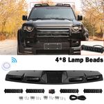 Front Roof Light Bar For Land Rover Defender 90 110 2020-24 Gloss Black 4 Light