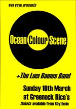 OCEAN COLOUR SCENE Greenock 1996 vintage poster 86cm x 60cm limited edition