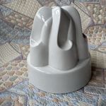 ICTC Jelly Mould Ceramic White Vintage Made in England 5” Pudding Shape